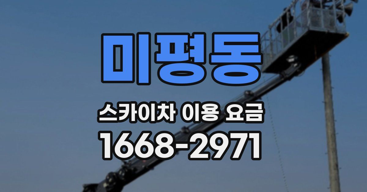 미평동 스카이차 이용 요금