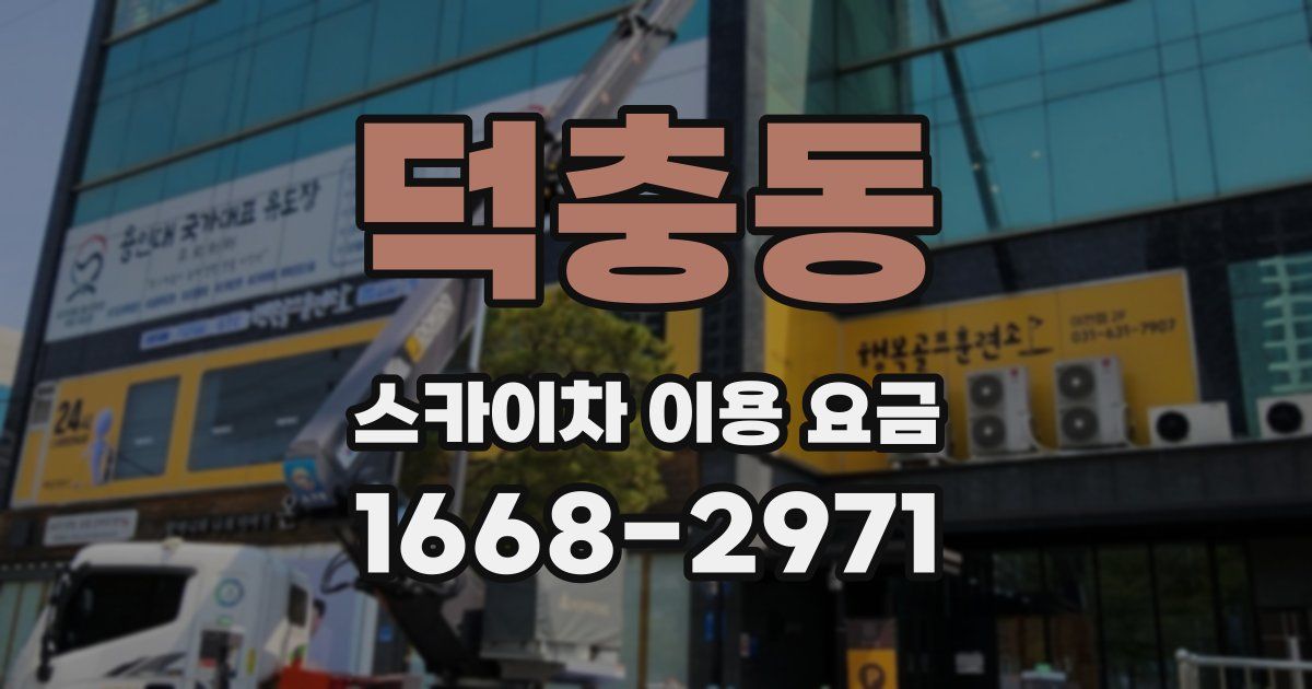 덕충동 스카이차 이용 요금