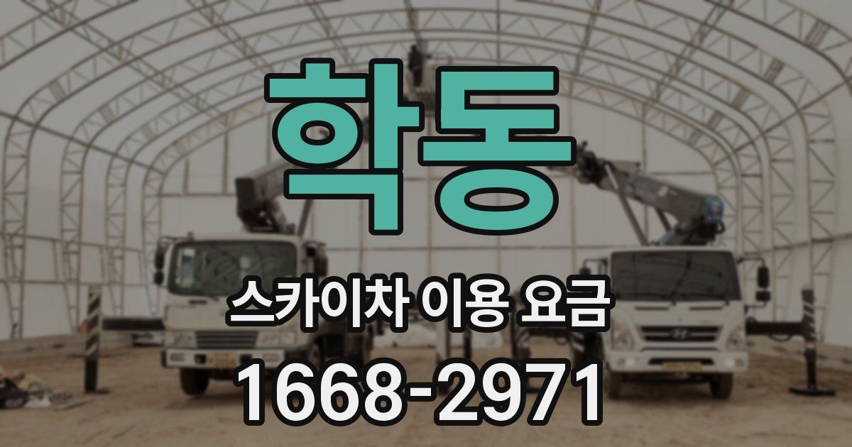 학동 스카이차 이용 요금