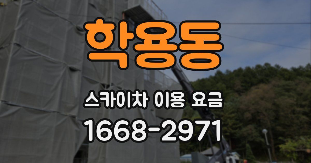 학용동 스카이차 이용 요금
