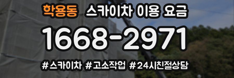학용동 스카이차 이용 요금