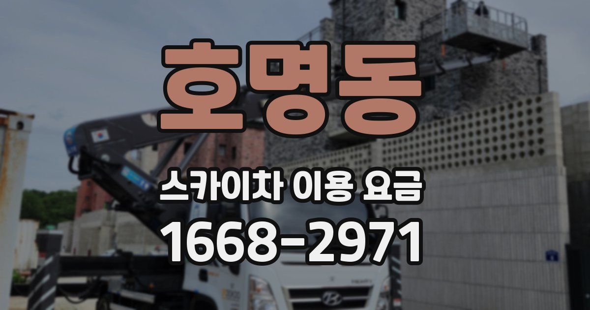 호명동 스카이차 이용 요금