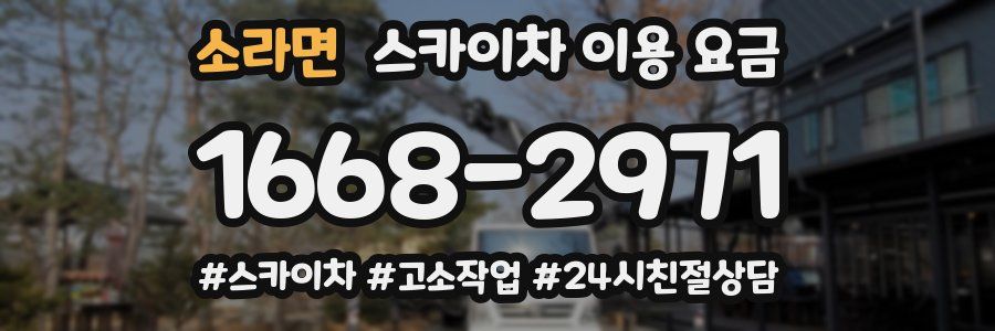 소라면 스카이차 이용 요금