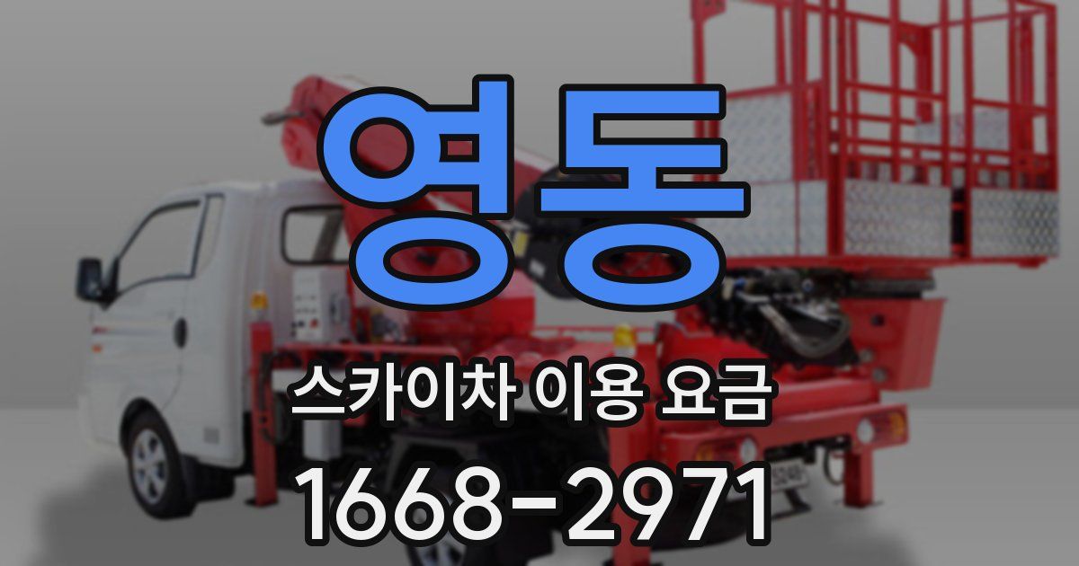 영동 스카이차 이용 요금