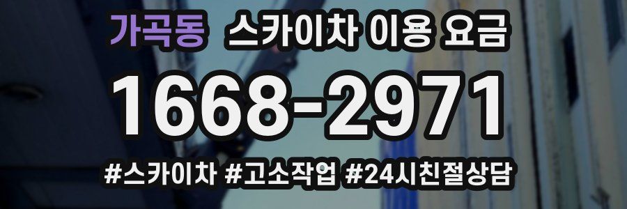 가곡동 스카이차 이용 요금