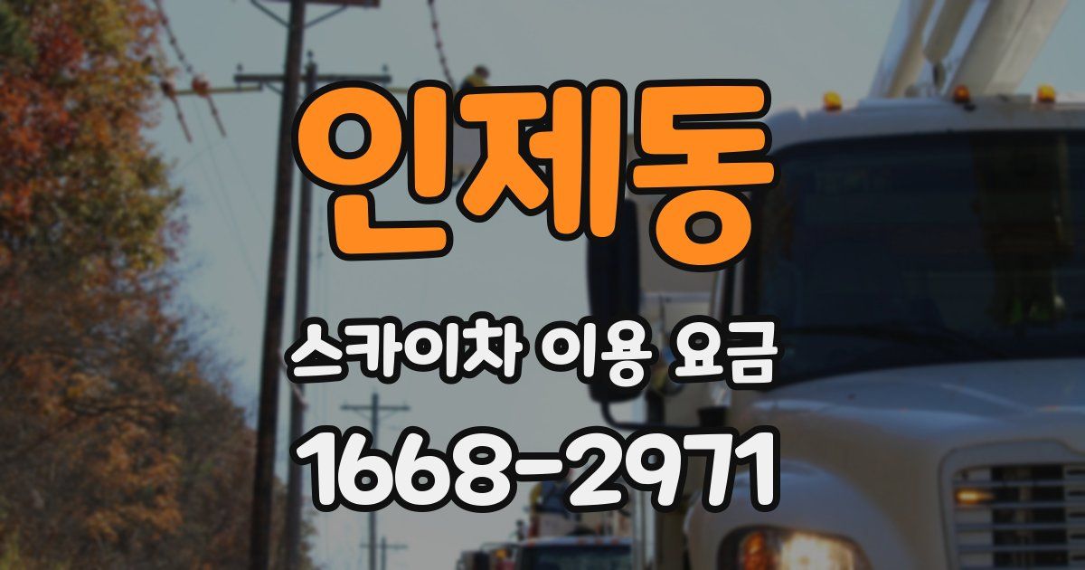 인제동 스카이차 이용 요금