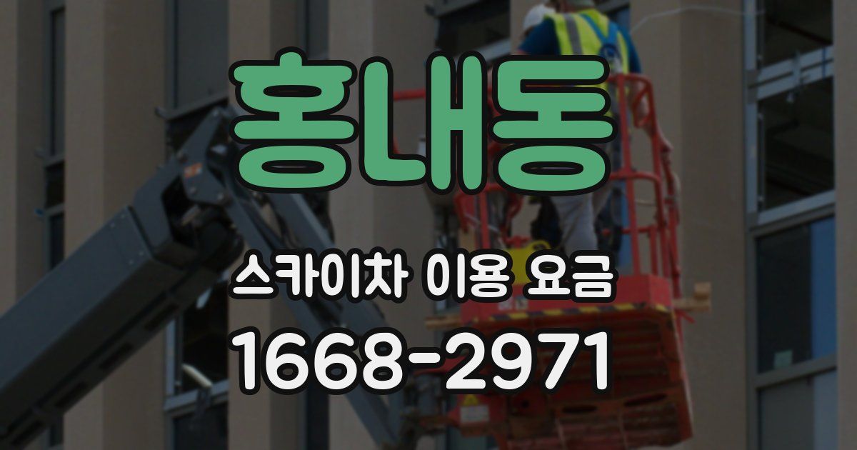 홍내동 스카이차 이용 요금