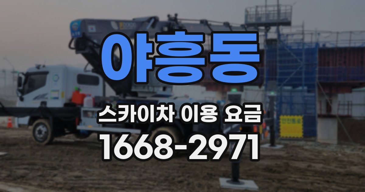 야흥동 스카이차 이용 요금