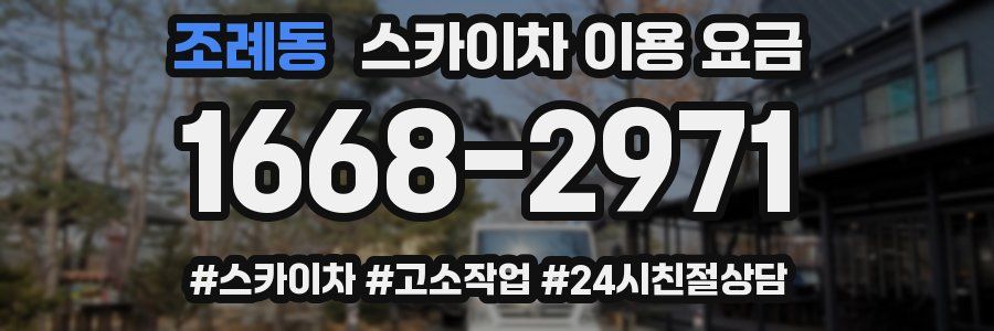 조례동 스카이차 이용 요금