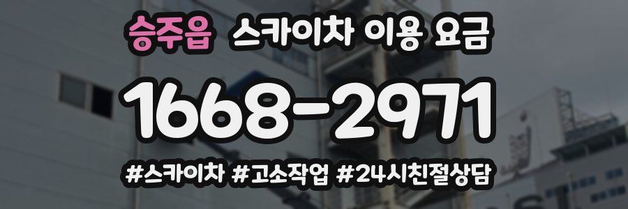 승주읍 스카이차 이용 요금