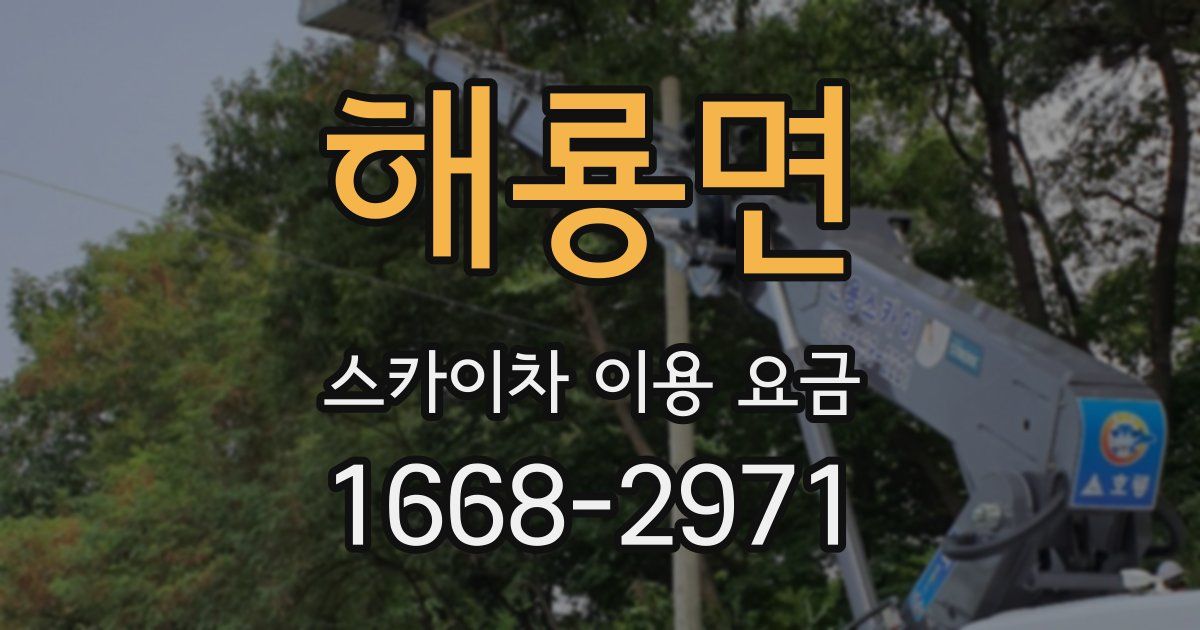해룡면 스카이차 이용 요금