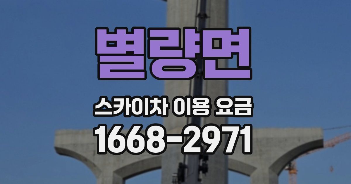별량면 스카이차 이용 요금
