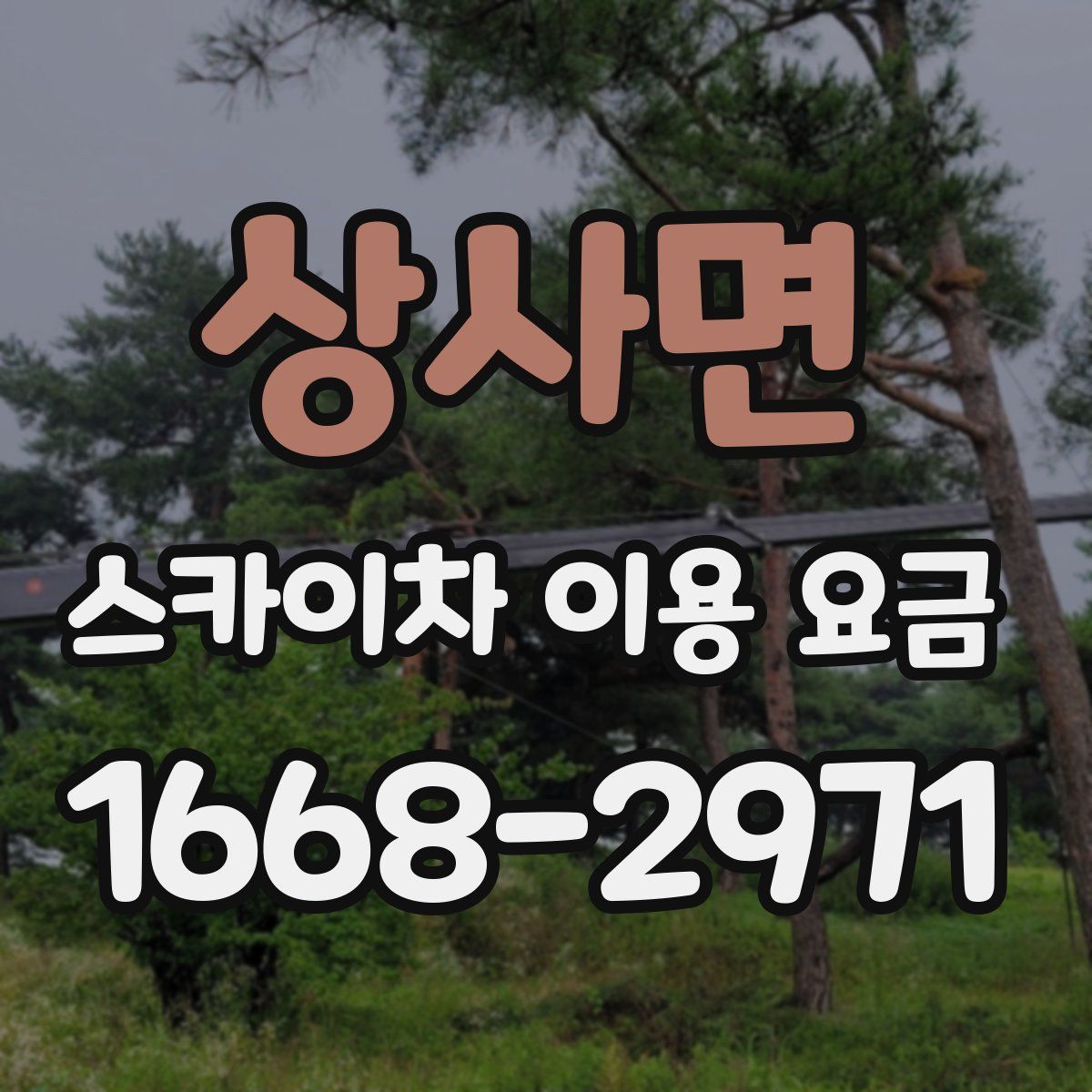 상사면 스카이차 이용 요금