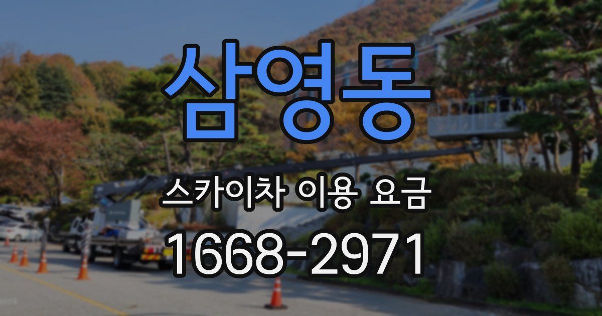 삼영동 스카이차 이용 요금