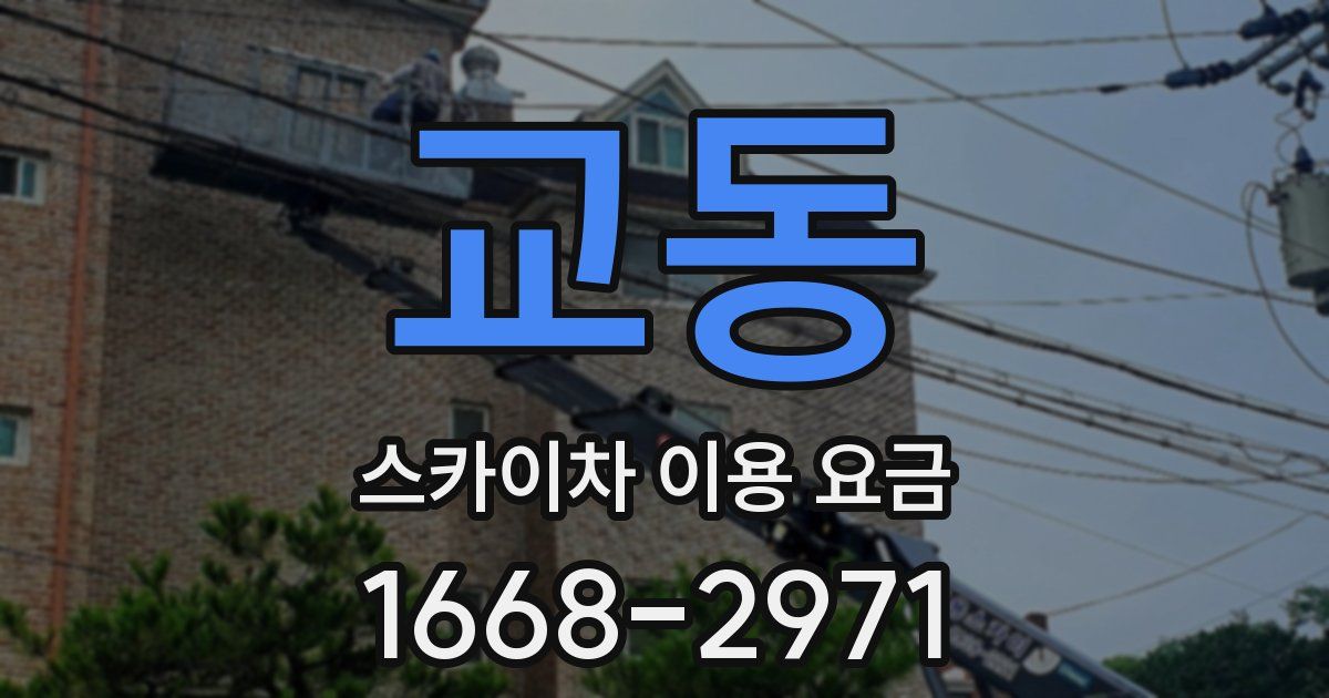 교동 스카이차 이용 요금
