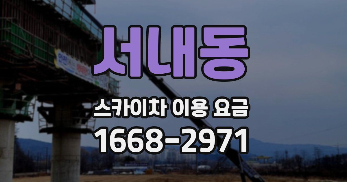 서내동 스카이차 이용 요금