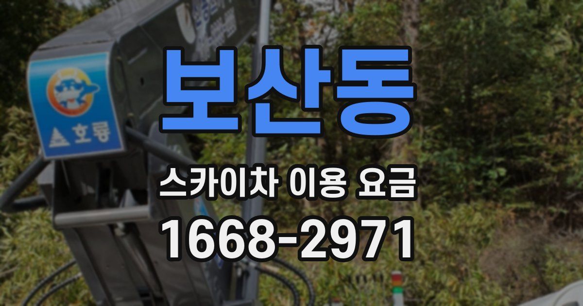 보산동 스카이차 이용 요금