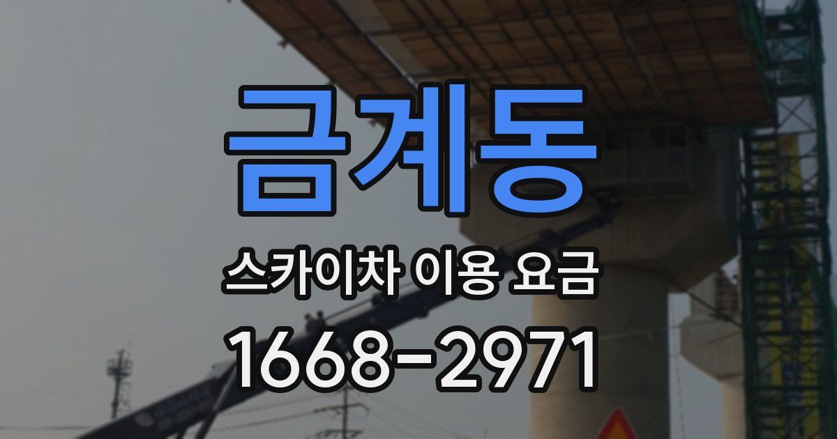 금계동 스카이차 이용 요금