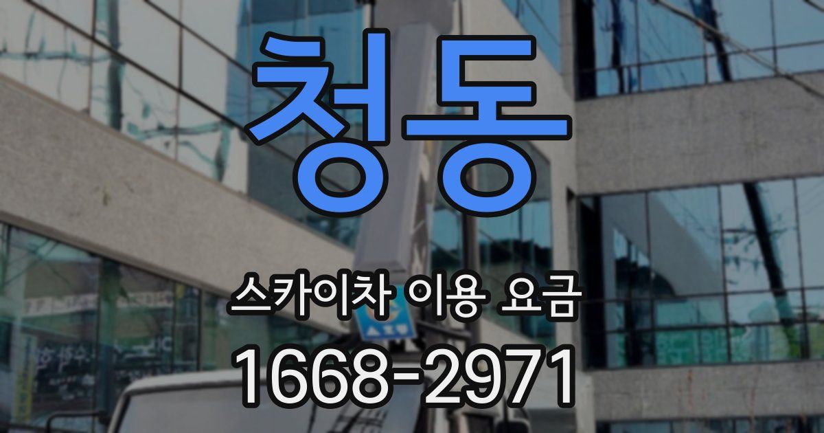 청동 스카이차 이용 요금