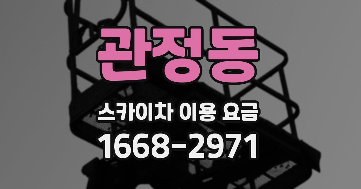 관정동 스카이차 이용 요금