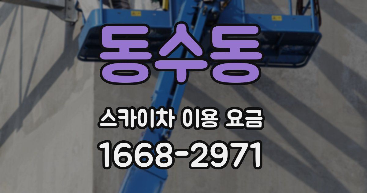 동수동 스카이차 이용 요금