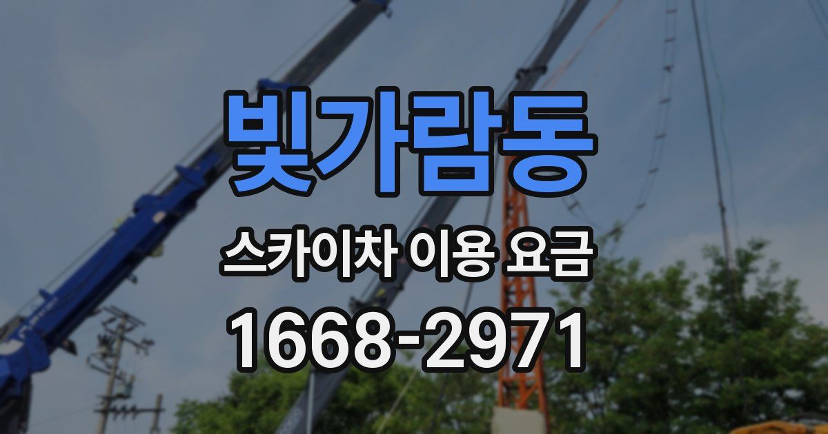 빛가람동 스카이차 이용 요금