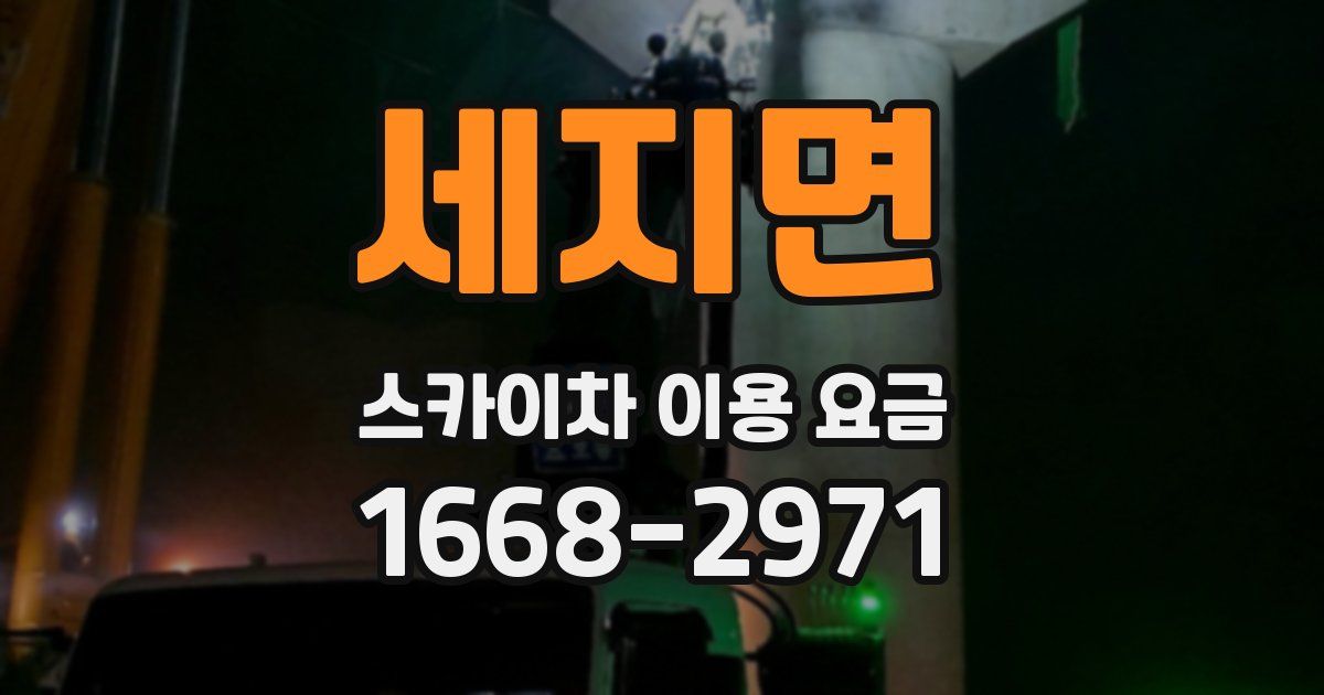 세지면 스카이차 이용 요금
