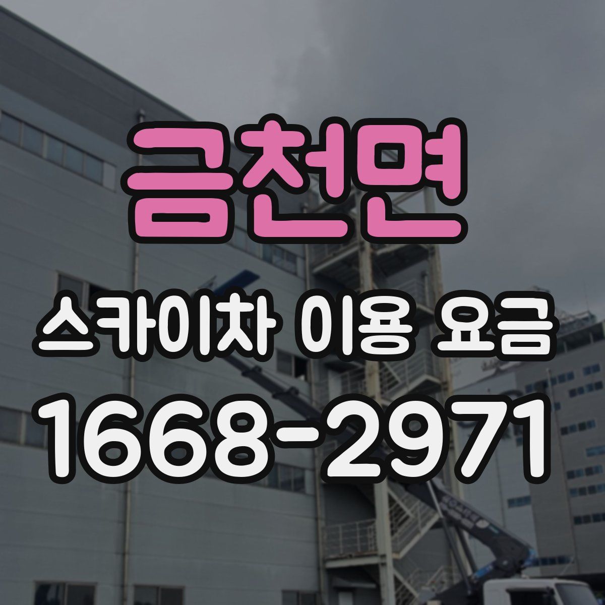 금천면 스카이차 이용 요금