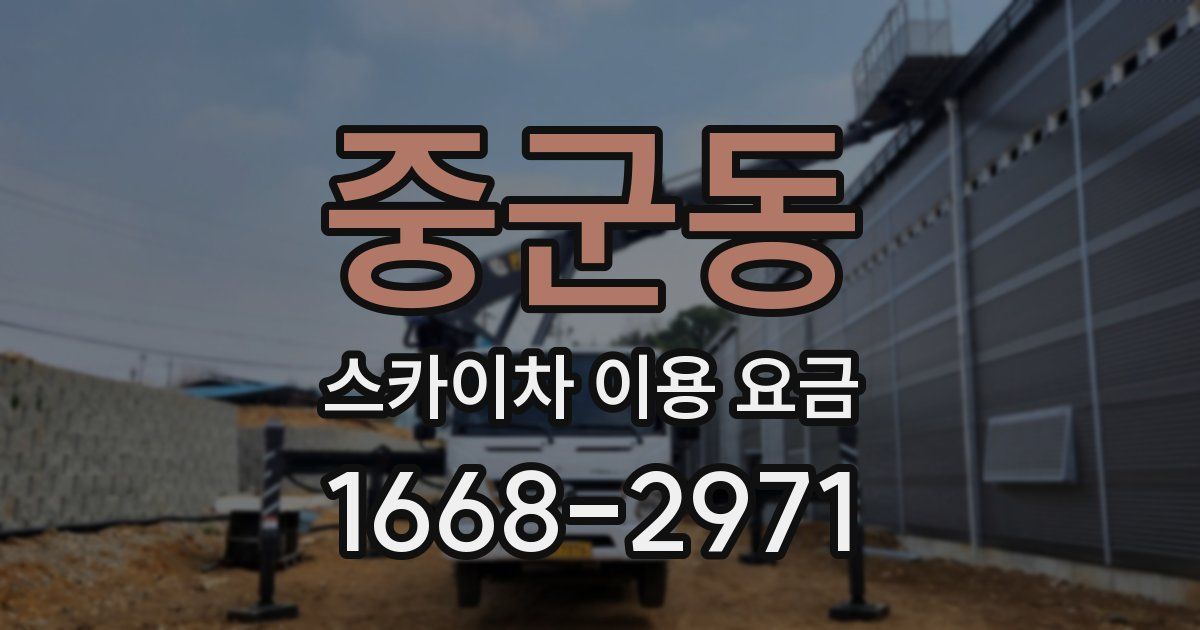 중군동 스카이차 이용 요금