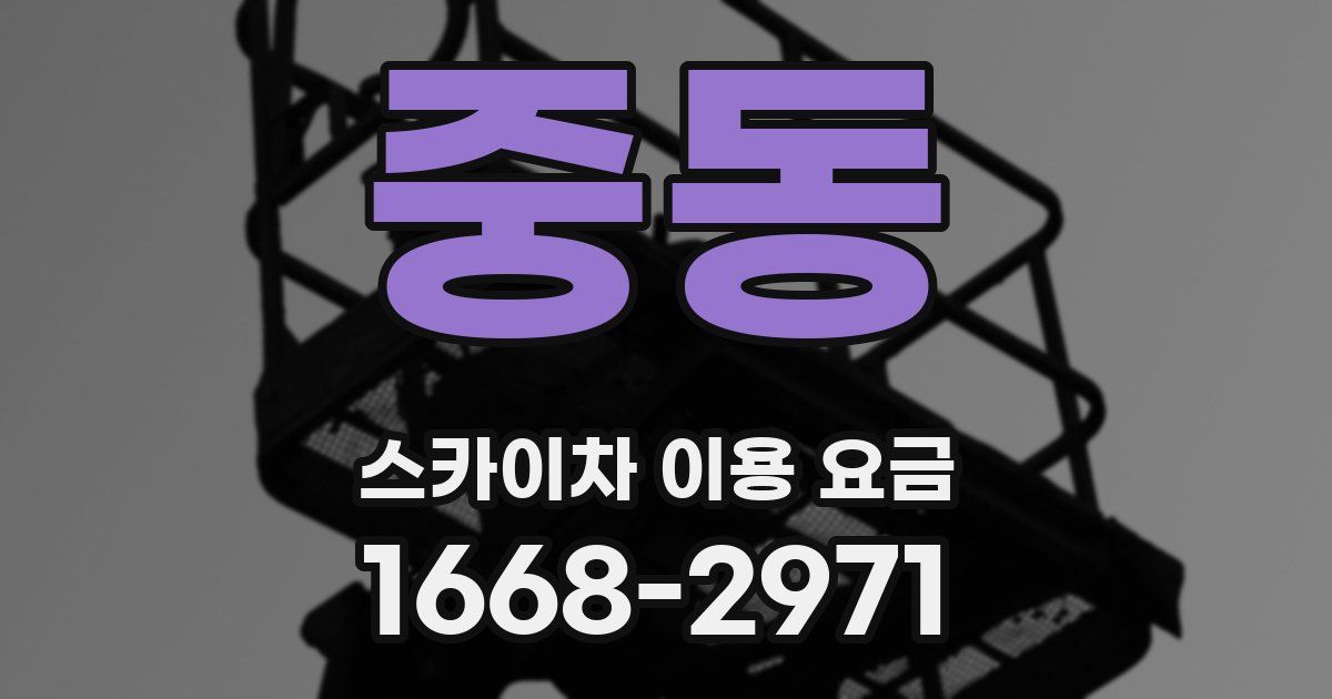 중동 스카이차 이용 요금