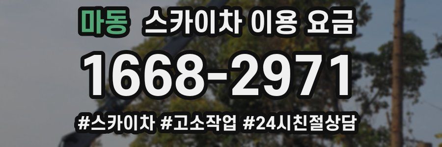 마동 스카이차 이용 요금