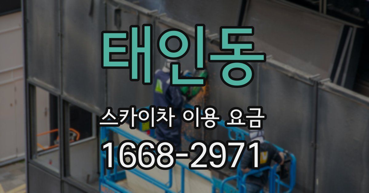 태인동 스카이차 이용 요금