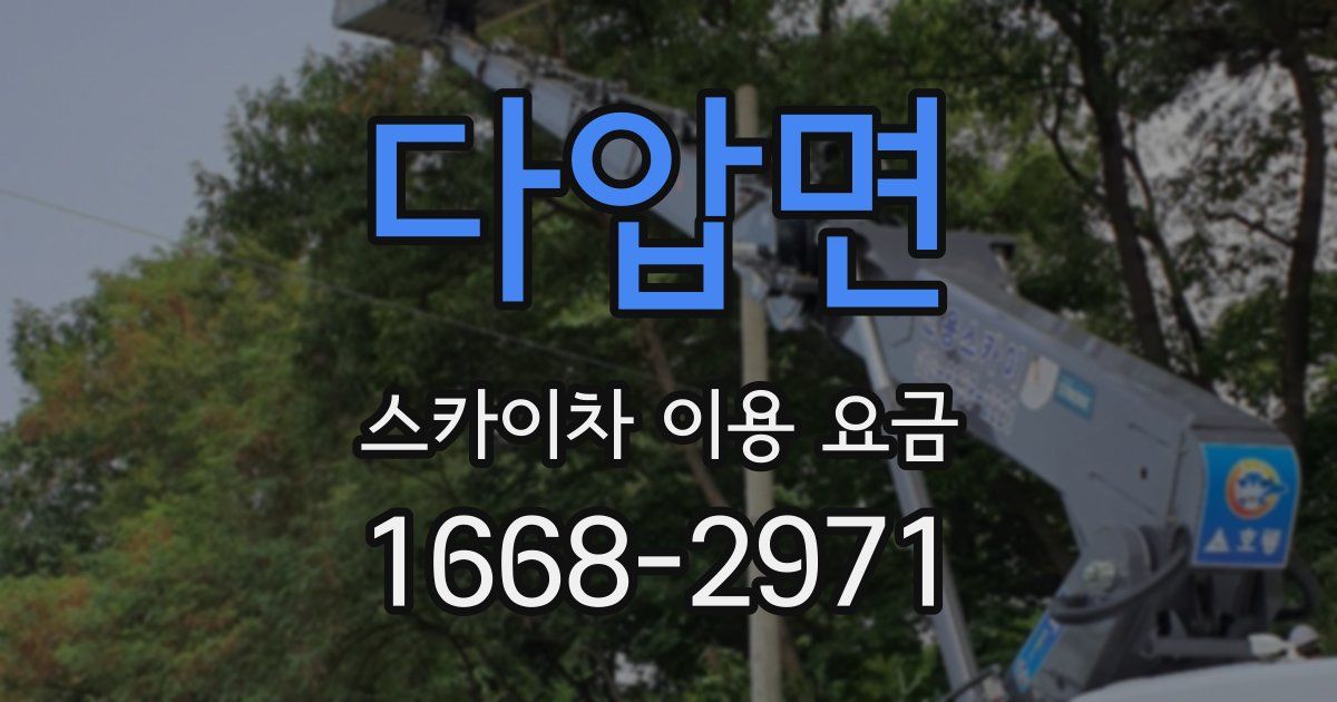 다압면 스카이차 이용 요금
