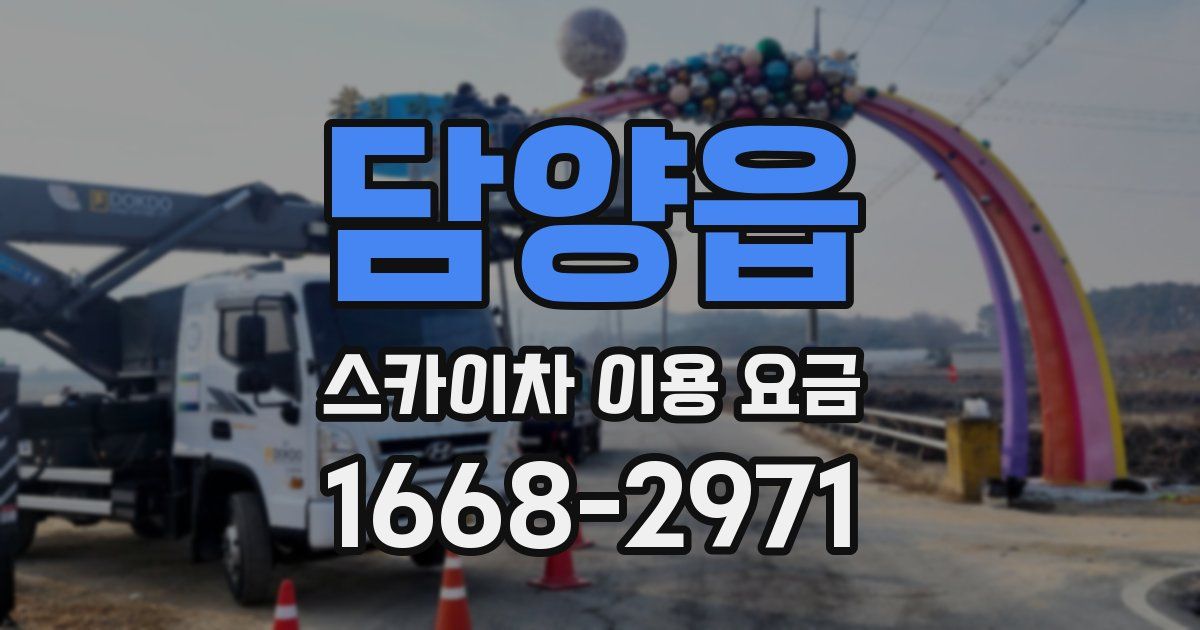 담양읍 스카이차 이용 요금