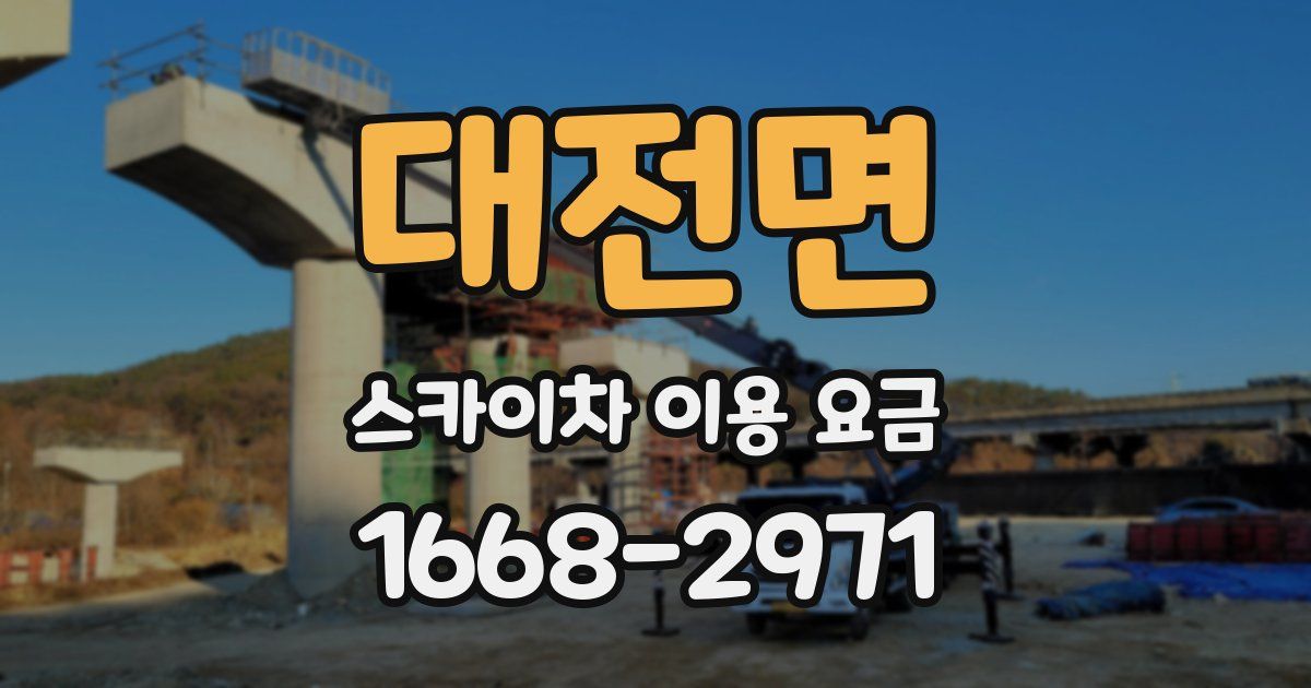 대전면 스카이차 이용 요금