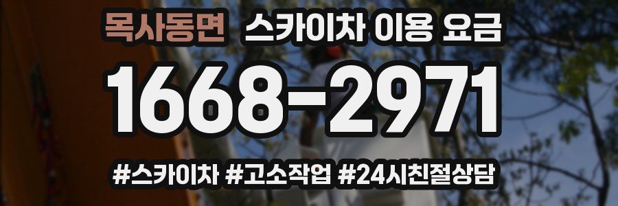 목사동면 스카이차 이용 요금