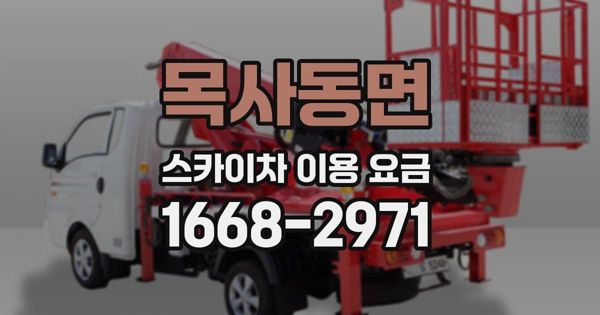 목사동면 스카이차 이용 요금