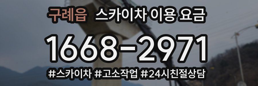 구례읍 스카이차 이용 요금