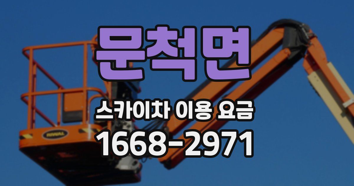 문척면 스카이차 이용 요금