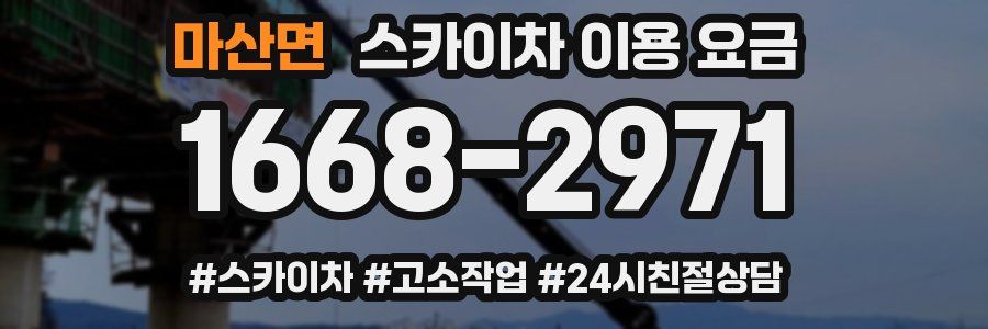 마산면 스카이차 이용 요금