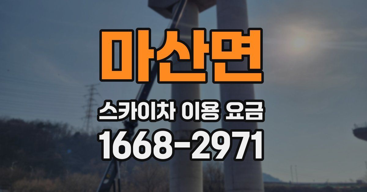 마산면 스카이차 이용 요금