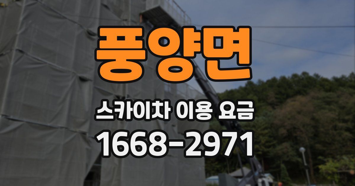 풍양면 스카이차 이용 요금