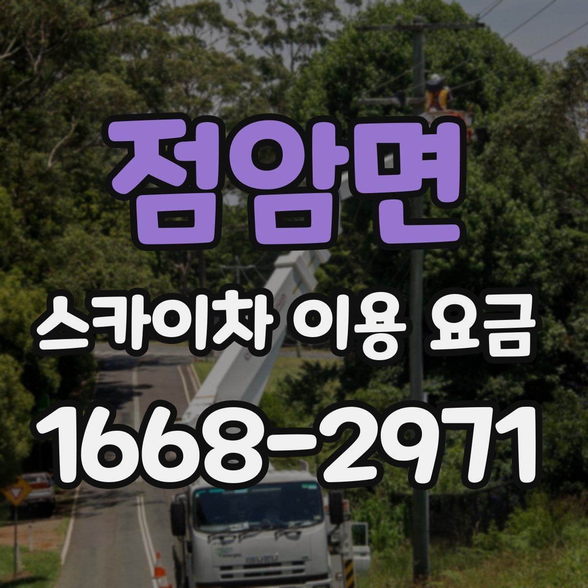 점암면 스카이차 이용 요금 문의 전 알아둘 작업 환경 5가지