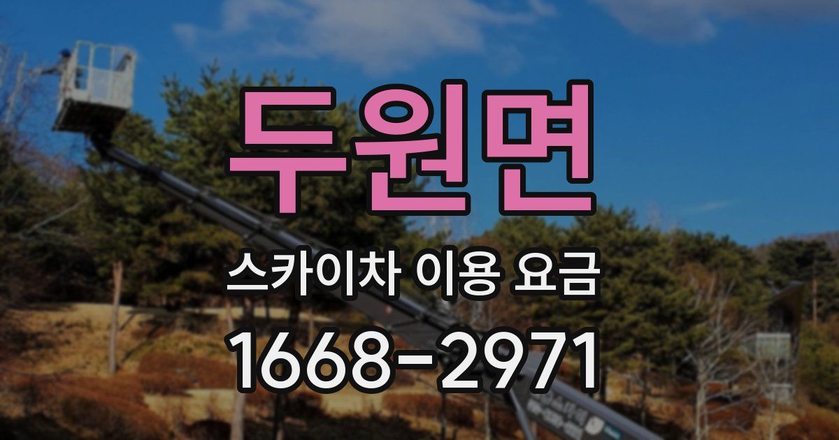 두원면 스카이차 이용 요금