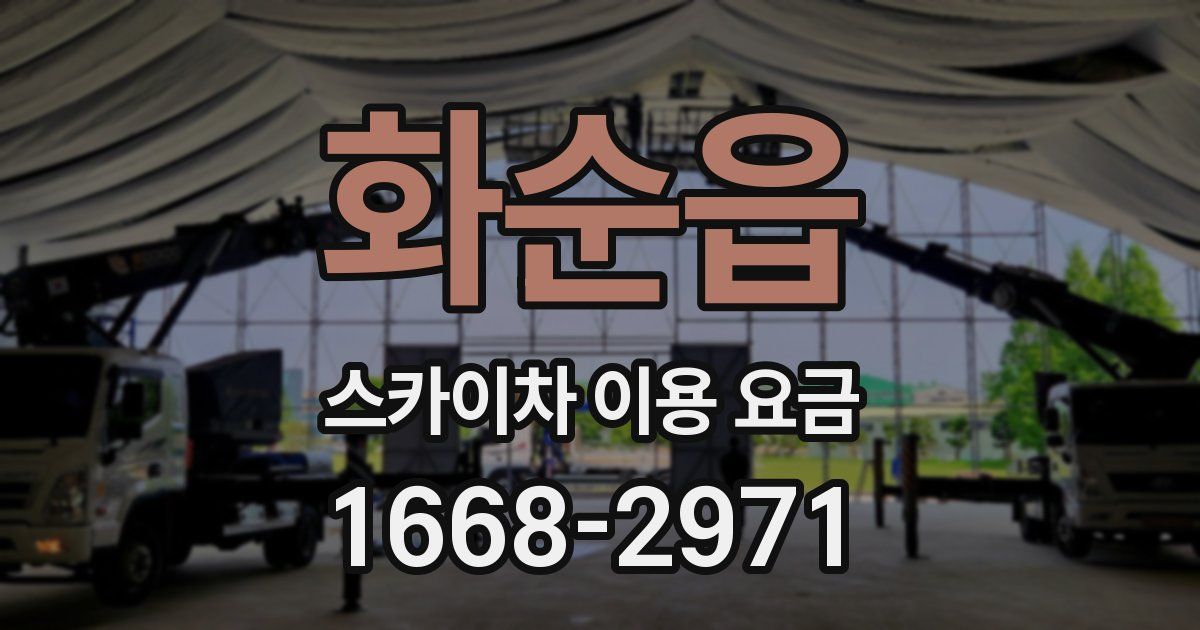 화순읍 스카이차 이용 요금