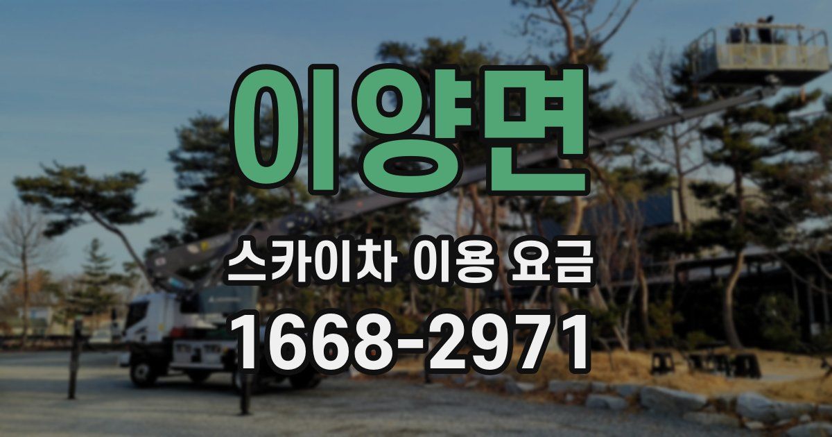 이양면 스카이차 이용 요금