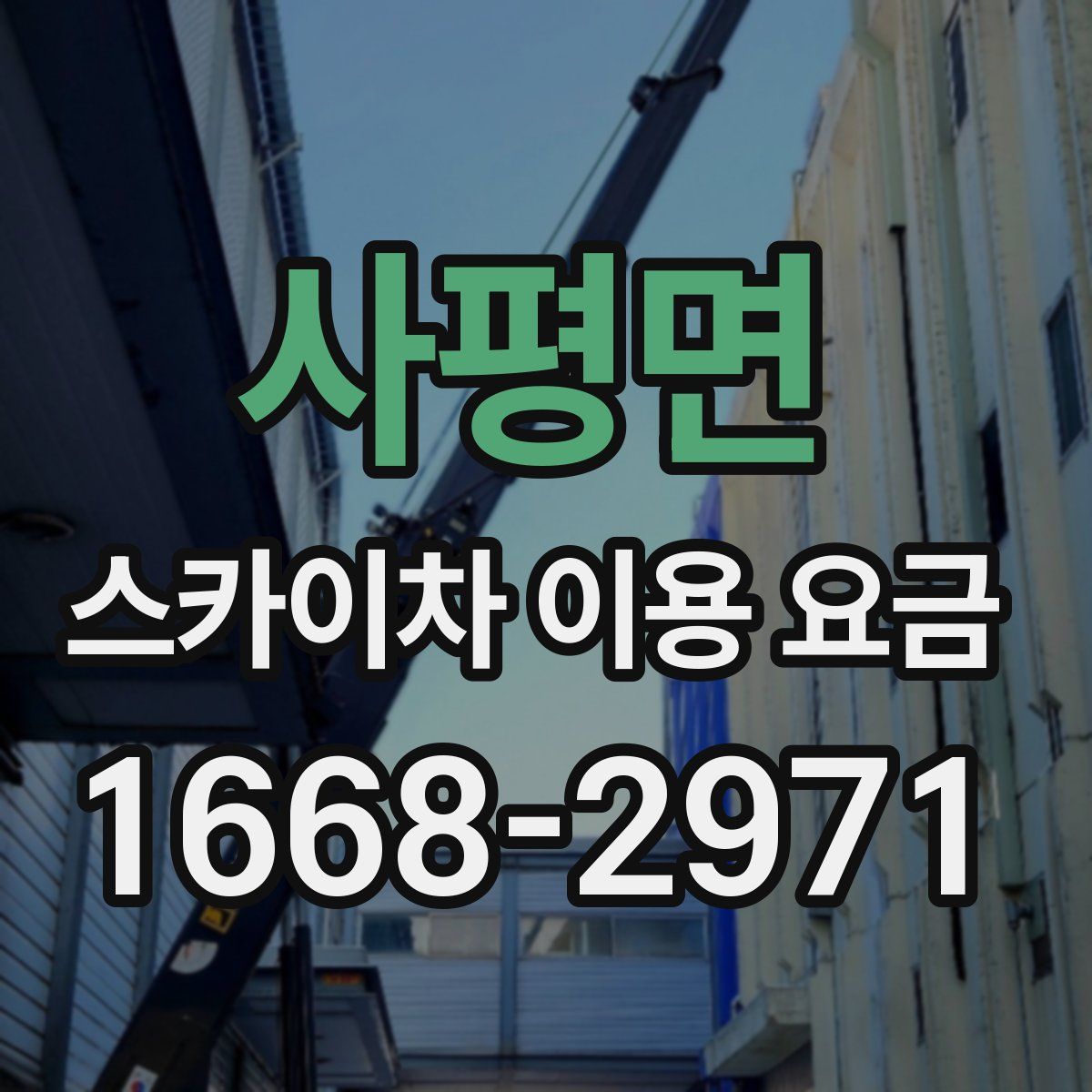 사평면 스카이차 이용 요금