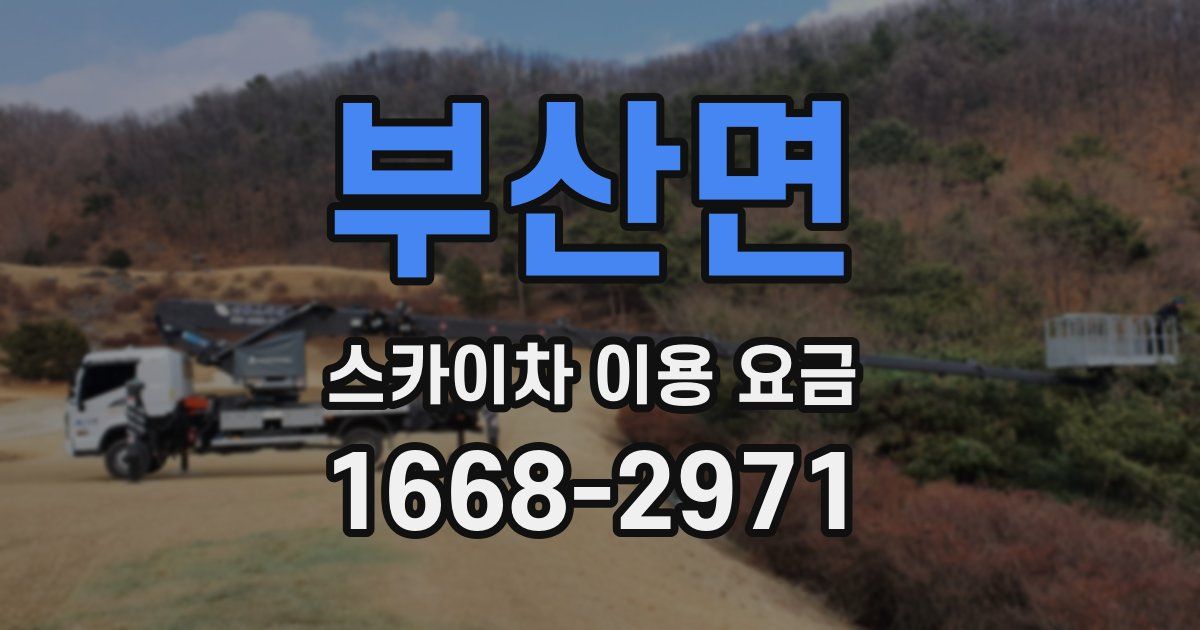 부산면 스카이차 이용 요금