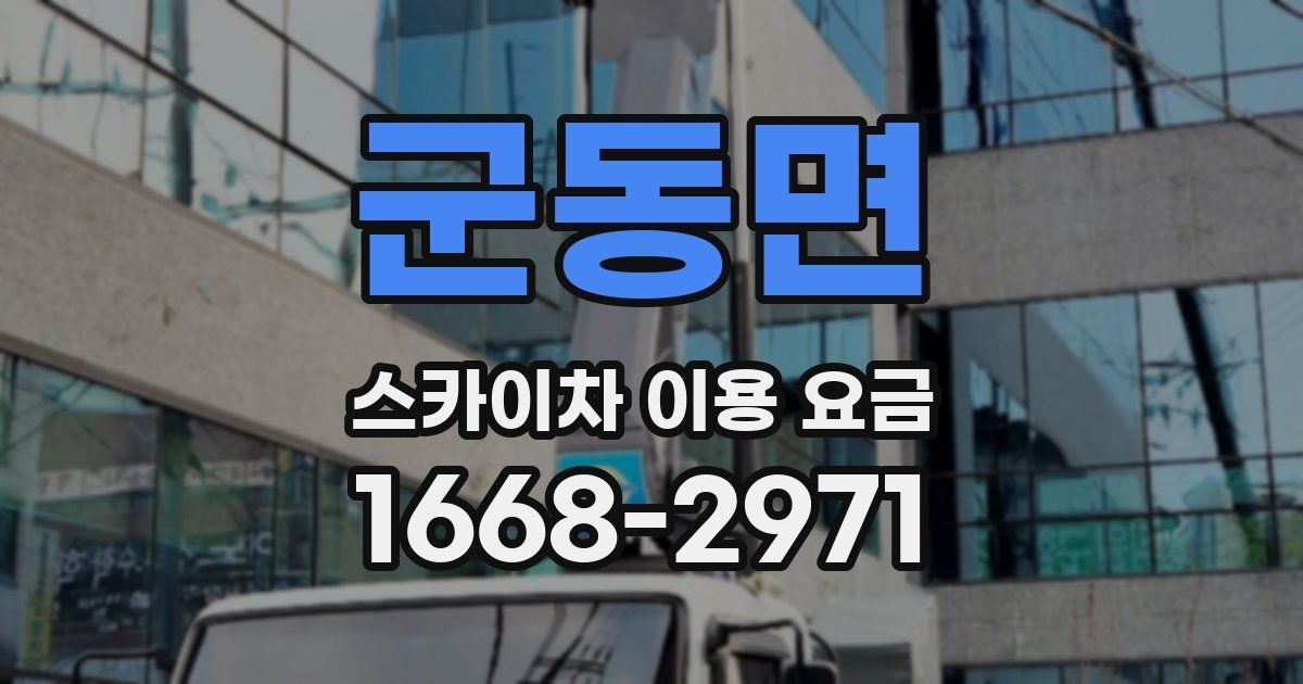 군동면 스카이차 이용 요금