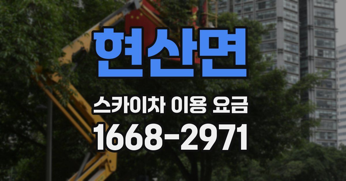 현산면 스카이차 이용 요금